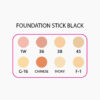 glamorous face hd foundation stick black case (8 shades)