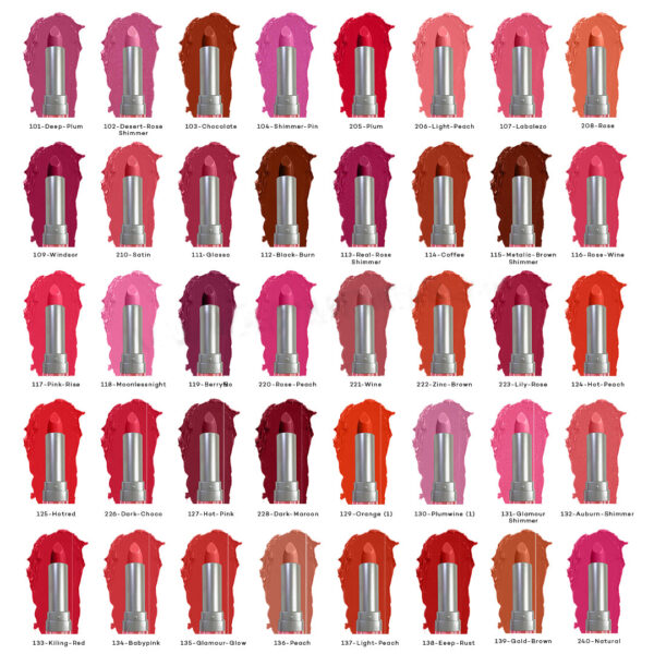 glamorous face matte lipstick vitamin e & aloe vera exracts