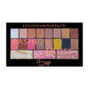 glamorous face 16 color eyeshadow shimmer terracotta blushers contour highlighter palette