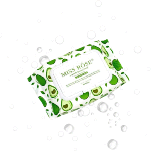 miss rose avocado beauty concept facial cleaning wipes