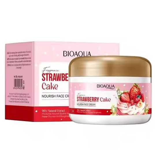 bioaqua fragrance strawberry cake nourishing face cream 100g