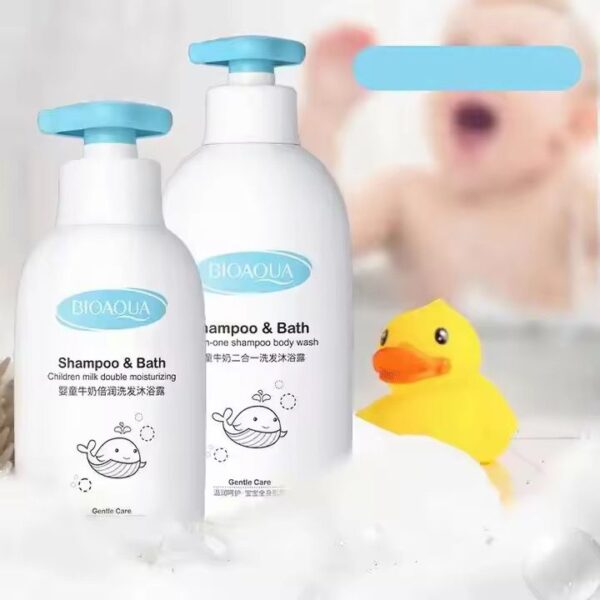 bioaqua nature organic milk moisture clean fragrance nourish children body wash shower gel shampoo and bath