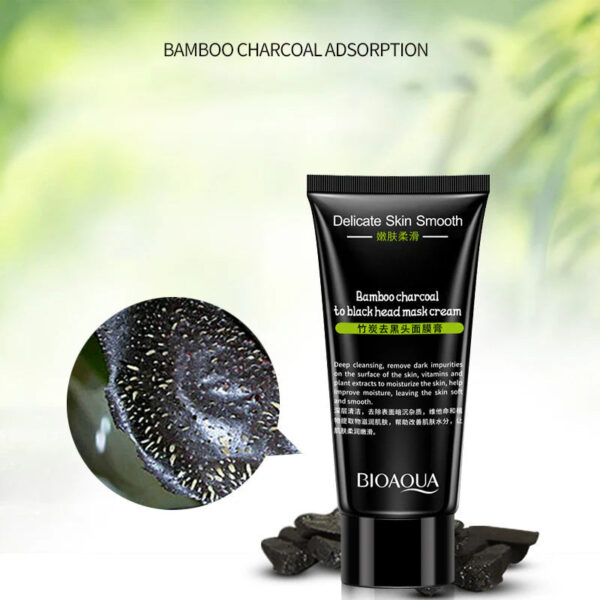 bioaqua activated blackhead removal bamboo charcoal black facial mask