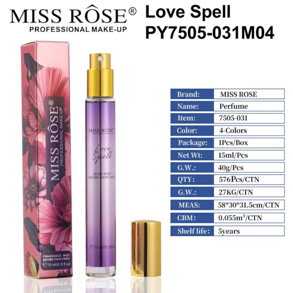 miss rose pocket body mist perfume collection 15ml