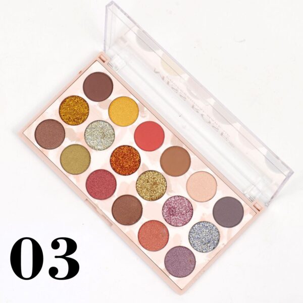 miss rose 12 color eyeshadow & 6 color glitter palette