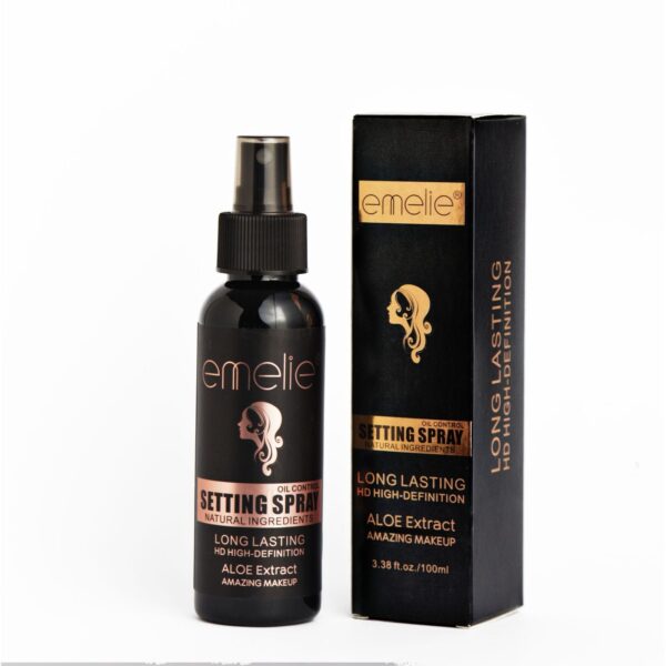 emelie cosmetics makeup setting spray with aloe extract