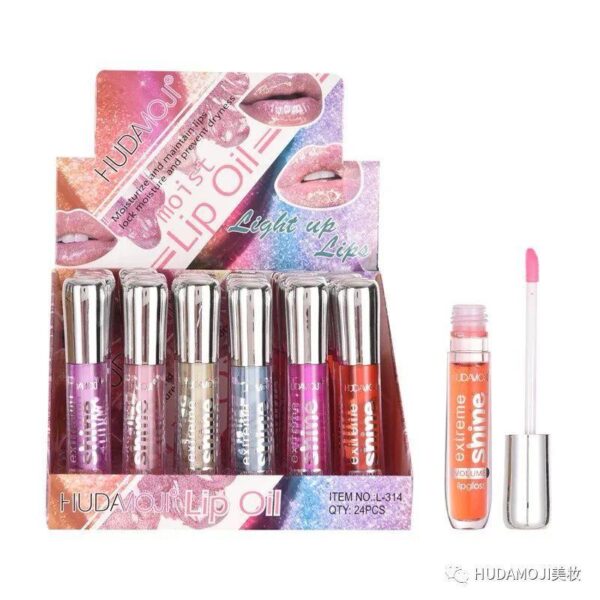 hudamoji shine lip gloss 6pcs set
