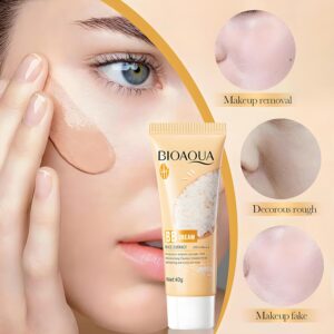 bioaqua rice raw pulp bb cream rice extract spf45 pa+++