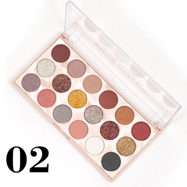 miss rose 12 color eyeshadow & 6 color glitter palette