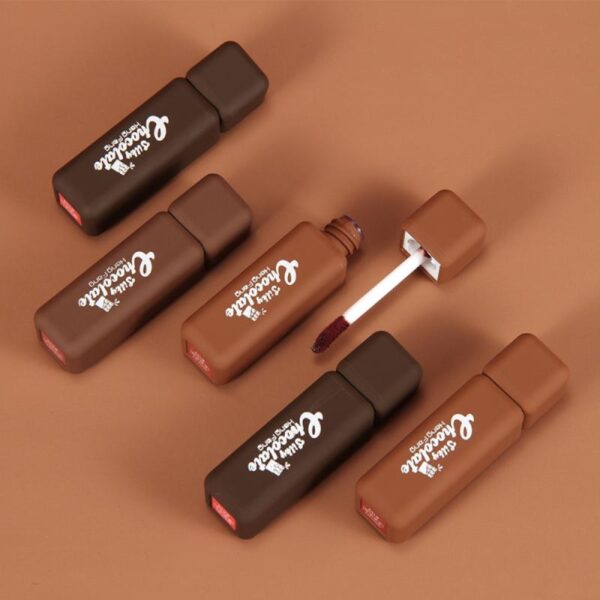 hengfang silky chocolate 3pcs set lip gloss long lasting waterproof