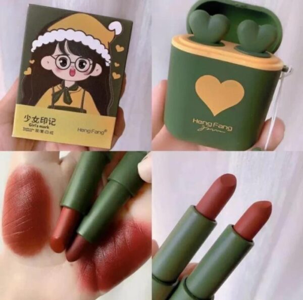 heng fang 2in1 cute girl airpods lipstick