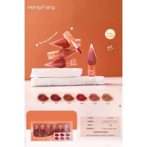 heng fang non stick cup mist lip gloss 6pcs set