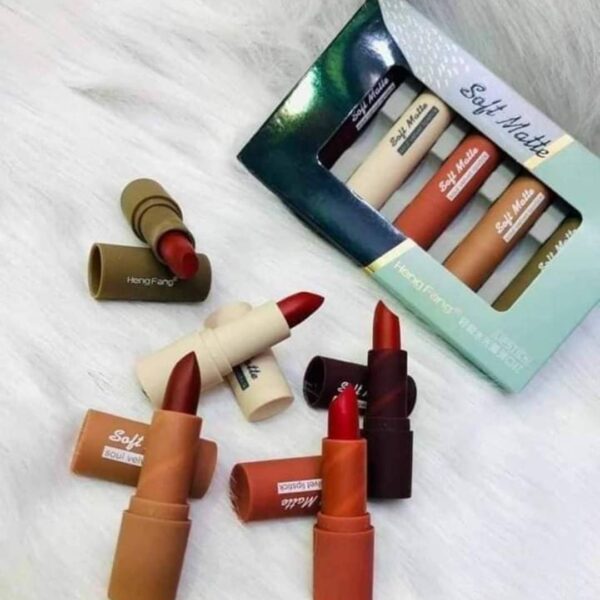 heng fang soft matte velvet lipstick 5pcs set