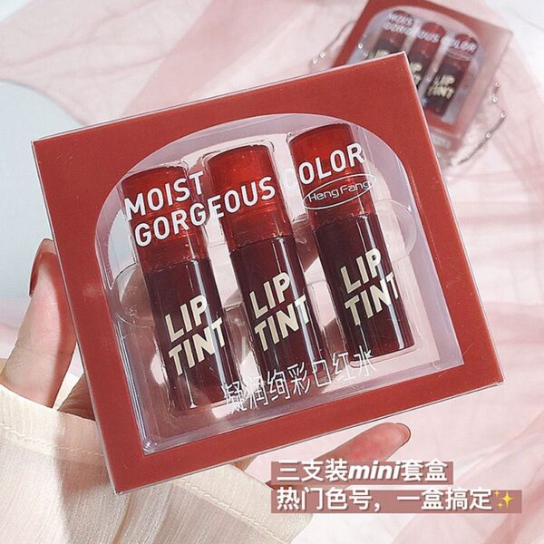 hengfang moist gorgeous color lip tint 3pcs set