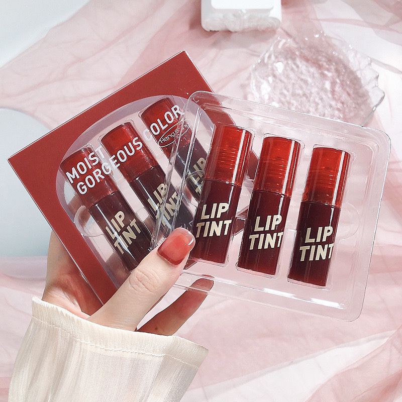 hengfang moist gorgeous color lip tint 3pcs set