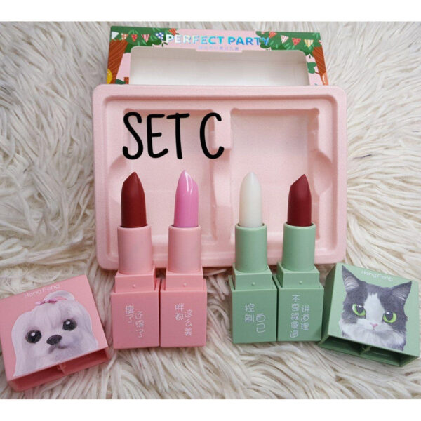 hengfang 4in1 perfect party lipstick set