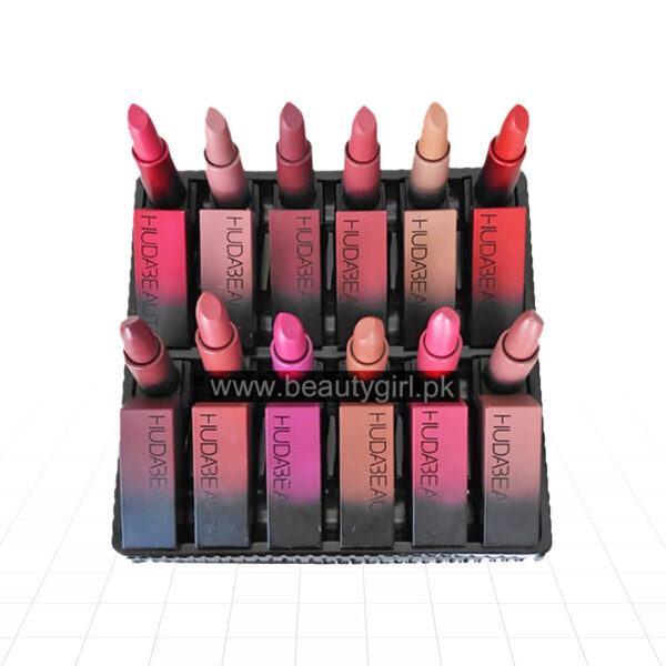 huda beauty bullet matte lipsticks pack of 12pcs