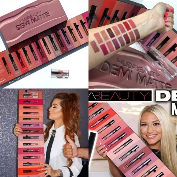 huda beauty demi matte 15 colors lipstick full matte and water proof 15pcs set