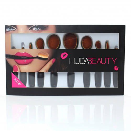 huda beauty 10pcs brushes set