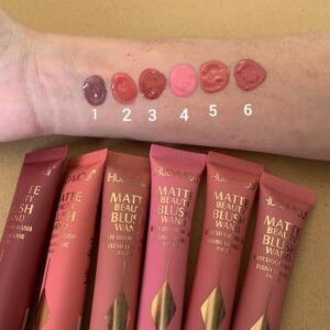 hudamoji matte 6 pcs liquid blusher set