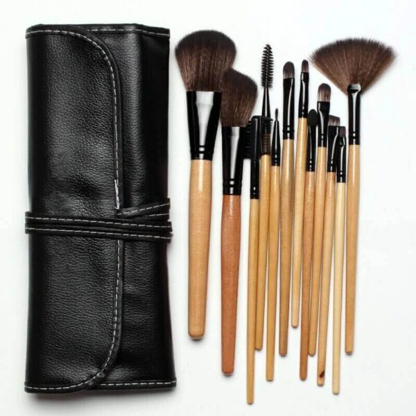 bobbi brown 12pcs makeup brush set with leather bag