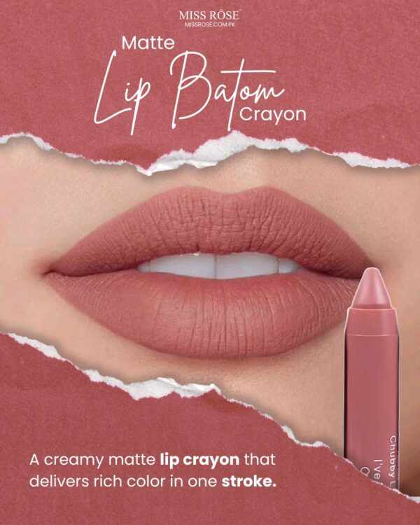 miss rose matte lip batom lip crayon pack of 6