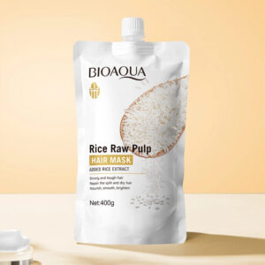 bioaqua rice raw pulp hair mask 400g