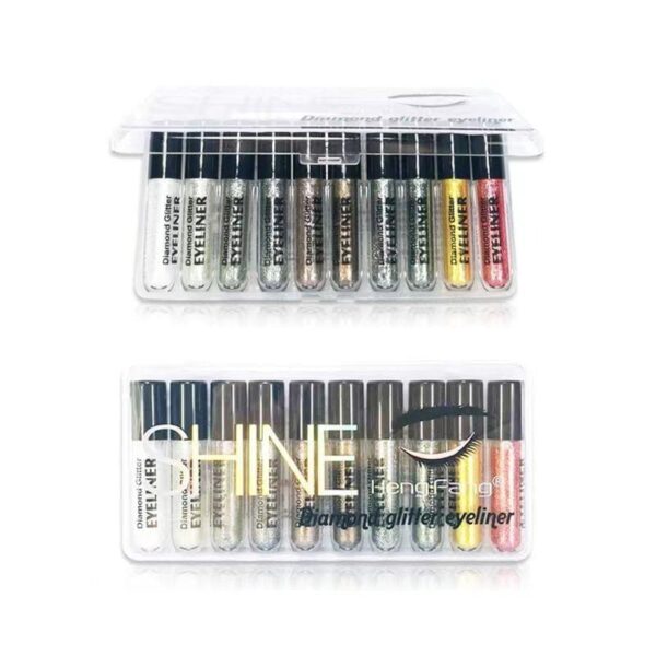hengfang diamond liquid glitter eyeliner 10pcs set