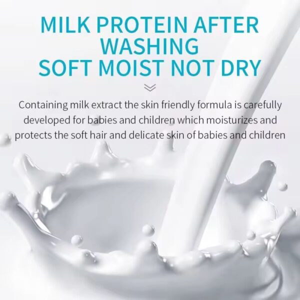 bioaqua nature organic milk moisture clean fragrance nourish children body wash shower gel shampoo and bath