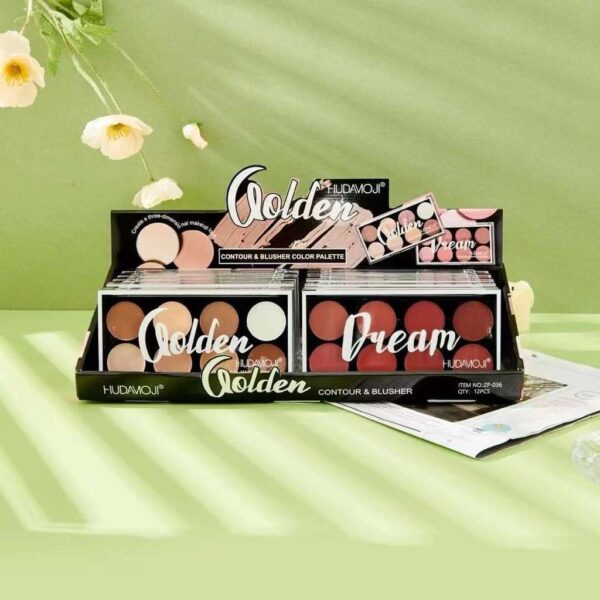 hudamoji professional makeup palette 8 colors creamy blush & 8 colors concealer and contour palette