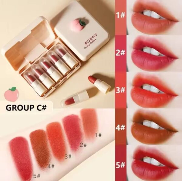 hengfang mini matte lip stick 5pcs set