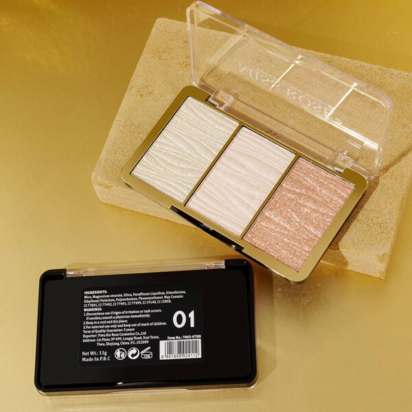 miss rose 3 color hyper real highlighter kit