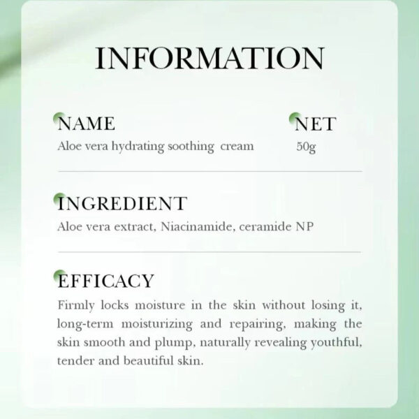 bioaqua aloe vera hydrating soothing face cream 50g