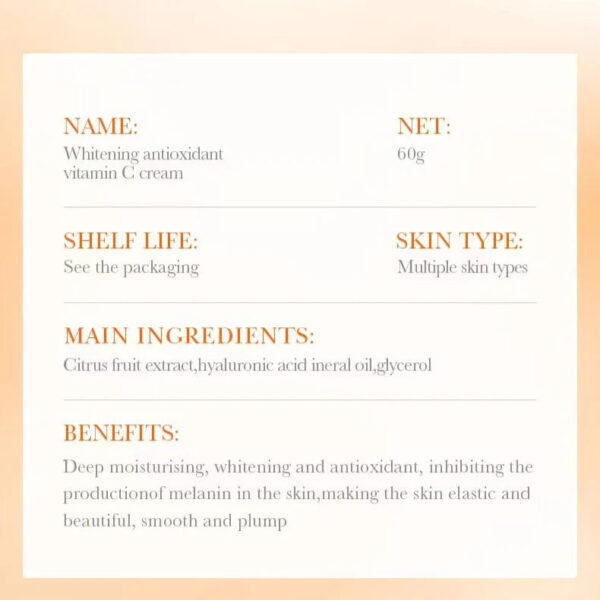 bioaqua whitening antioxidant vitamin c face cream 60g