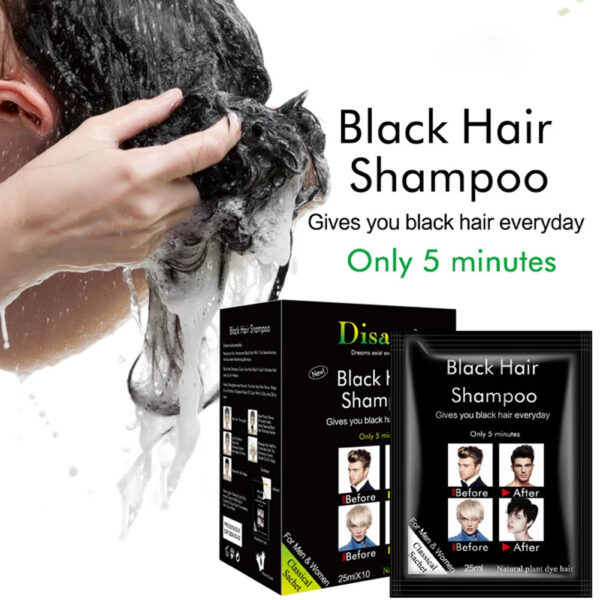 disaar black hair dye shampoo sachet pack of 10pcs