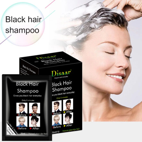 disaar black hair dye shampoo sachet pack of 10pcs