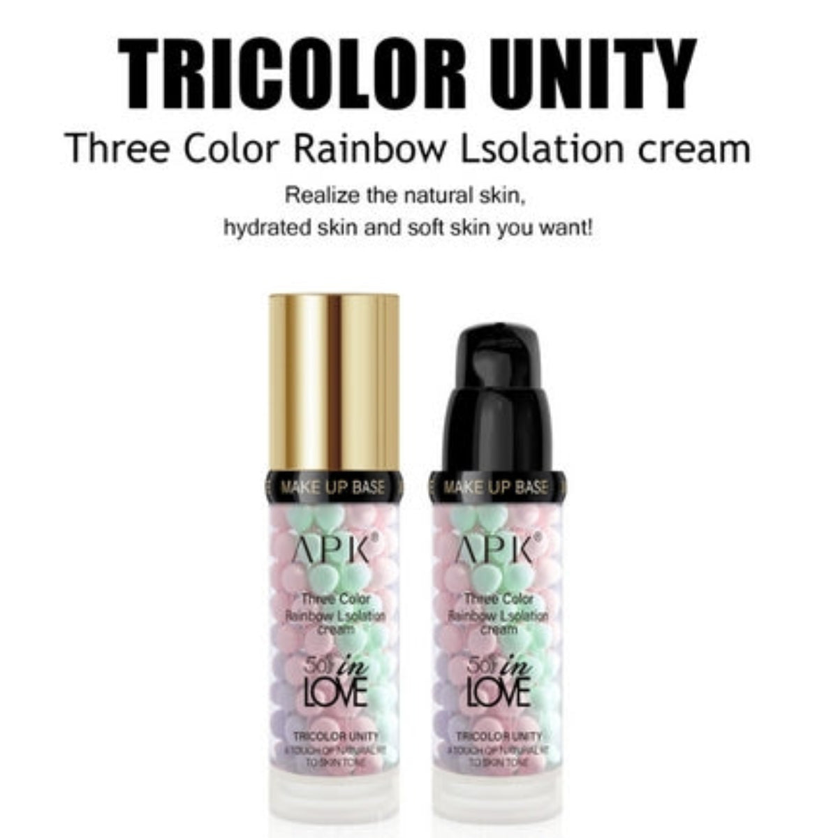 apk in love three color rainbow isolation creammakup base rainbow lsolation cream – 40ml