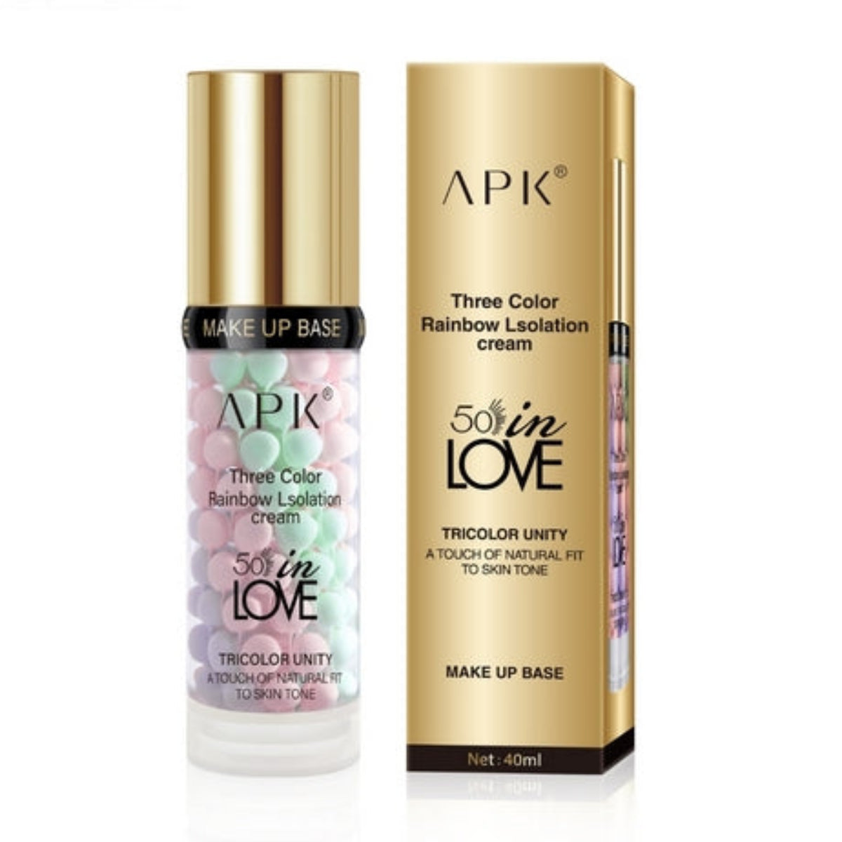 apk in love three color rainbow isolation creammakup base rainbow lsolation cream – 40ml