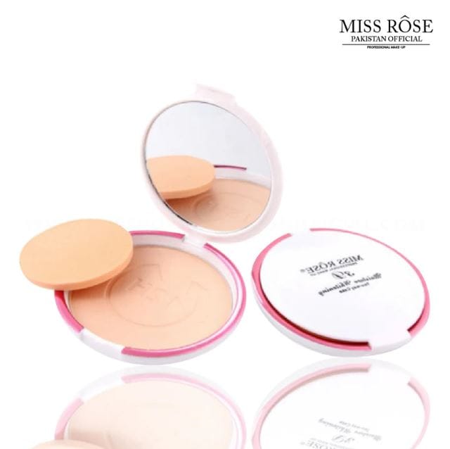 Miss Rose 3D Moisturizing Whitening Two Way Cake (3) Miss Rose Two-way Compact Powder - Image 5