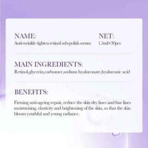bioaqua anti wrinkle firming retinol sub polish face serum 6