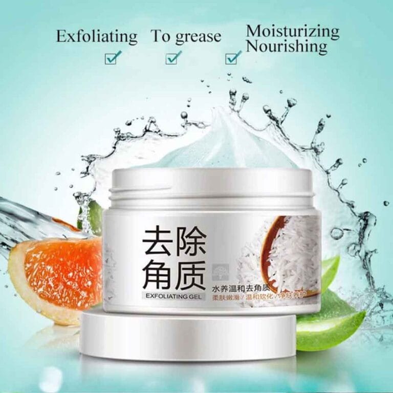 bioaqua exfoliating rice gel face scrub shrink pores1
