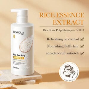 bioaqua rice raw pulp removal dandruff shampoo 500ml (5)