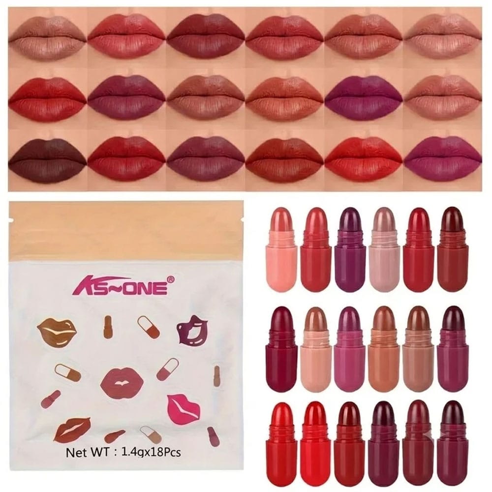 ks~one matte lipstick capsule pack of 18 1 ks~one matte lipstick capsule pack of 18 1