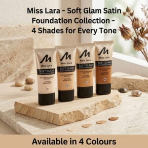 miss lara soft glam satin foundation tube shades