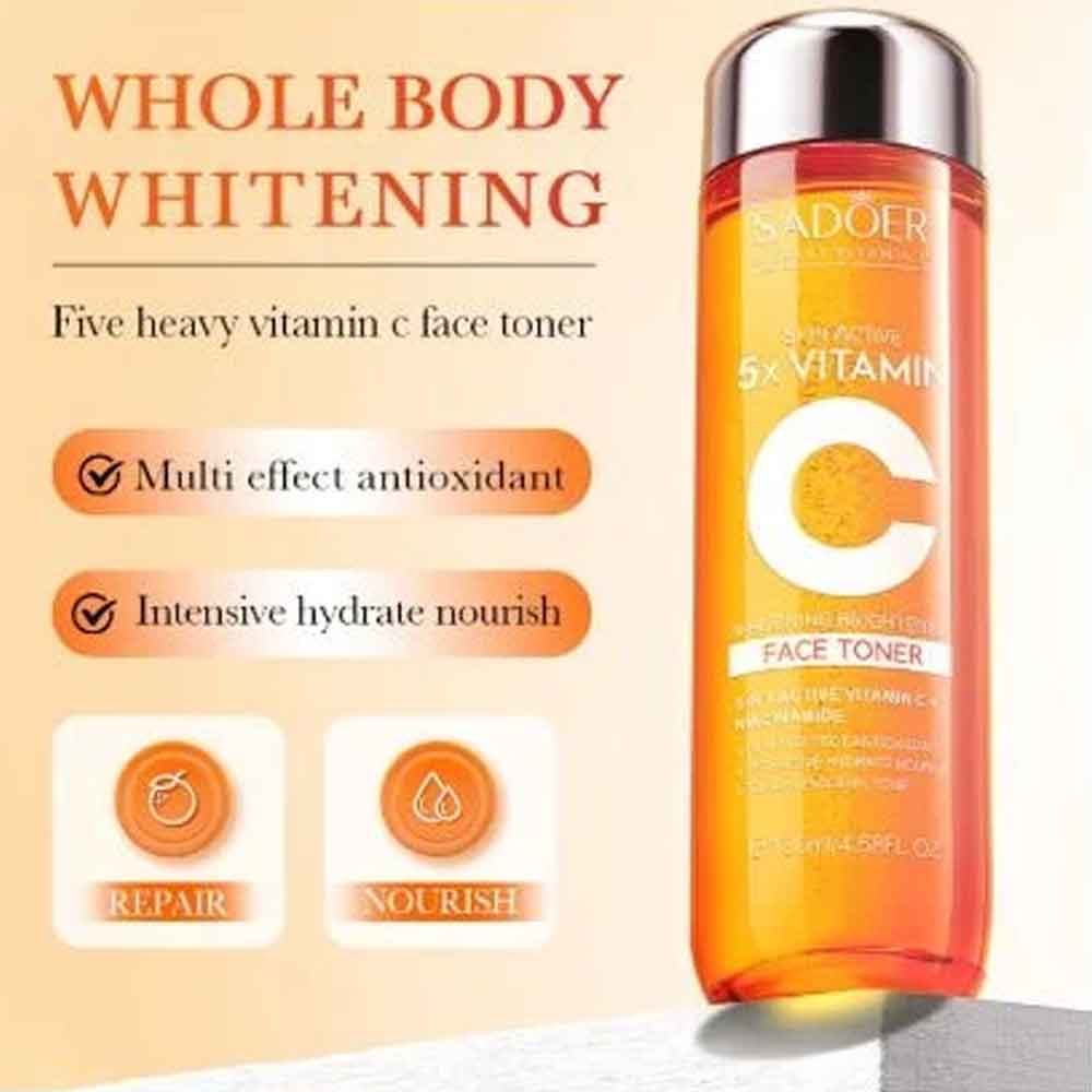 sadoer 5x heavy vitamin c whitening skin active face toner 130ml 3 sadoer 5x heavy vitamin c whitening skin active face toner 130ml 3