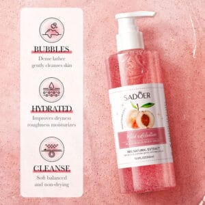 sadoer-honey-peach-vitamin-c-fruit-skin-hydrating-body-wash-scrub-exfoliating-500ml