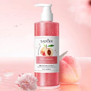 sadoer honey peach body wash scrub exfoliating (2)